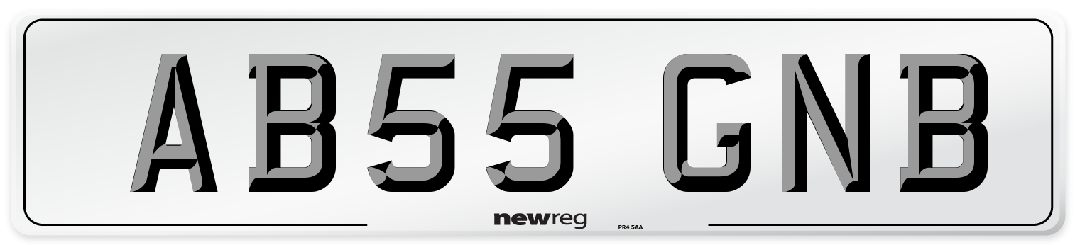 AB55 GNB Number Plate from New Reg